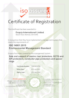 Exquip International Ltd ISO 14001 certificate
