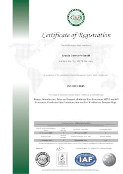 Exquip Germany GmbH ISO 9001 certificate